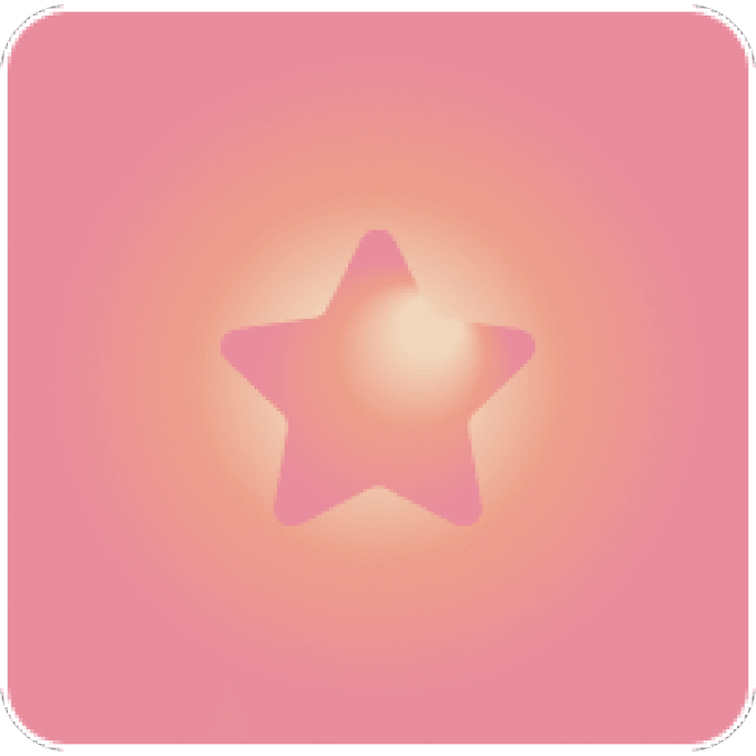 A star point: a pink star on a pink tile