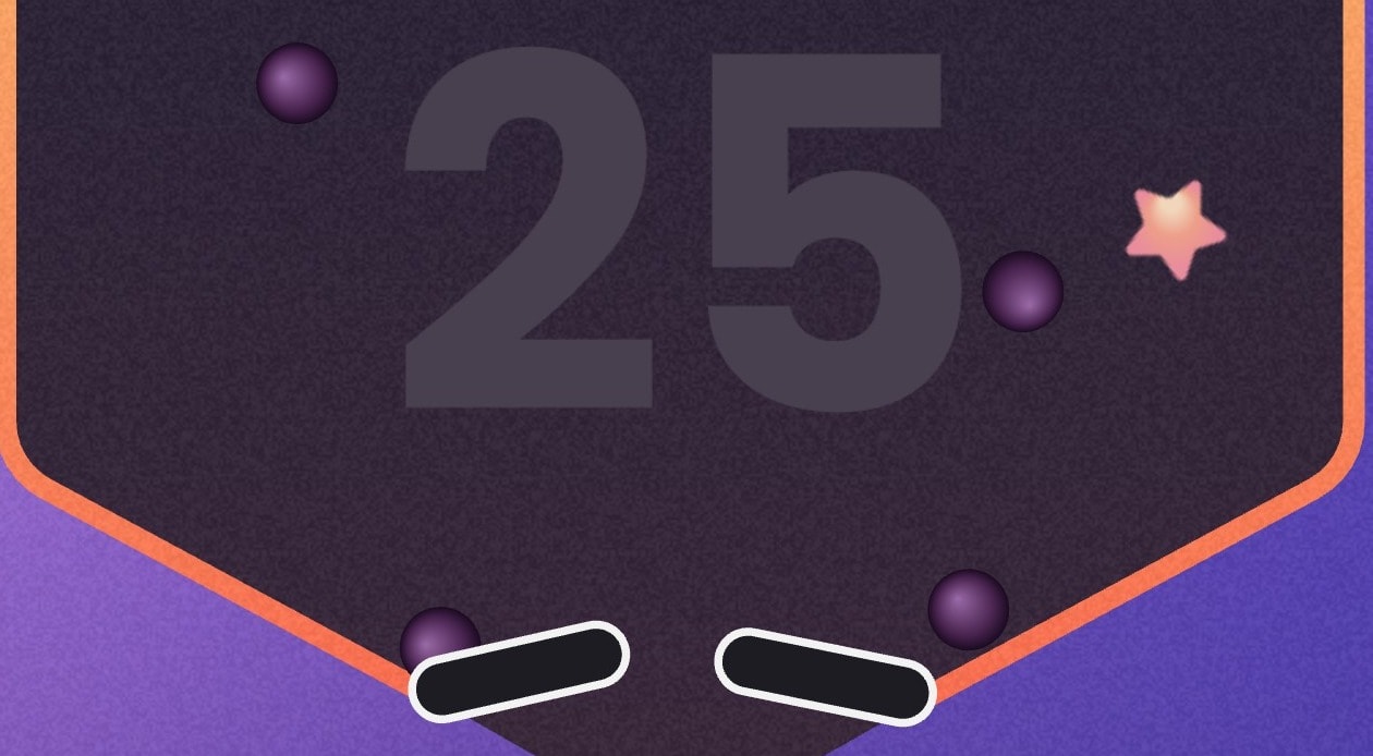 Four balls on the table at the same time, with the score reading 25